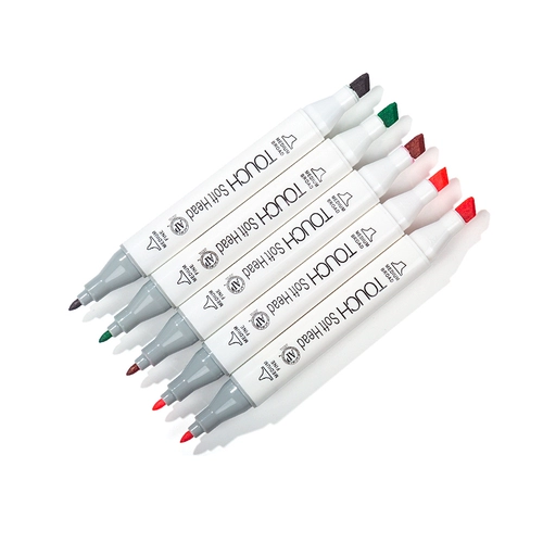 Xiupu Touchsofthead 7th -Generation Mark Pen Сингл одинокий одиночный одно безрезультатный черно -серая кожа одиночная одно студенческая арт -ручная масло -спирт с двойной маркой ручка с двойной маркой