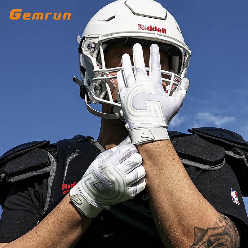 GEMRUN フットボールグローブ 男女兼用 シリコン製 滑り止め トレーニング 専用ウエストフラッグ アメリカンクォーターバック 外側レシーバーグローブ