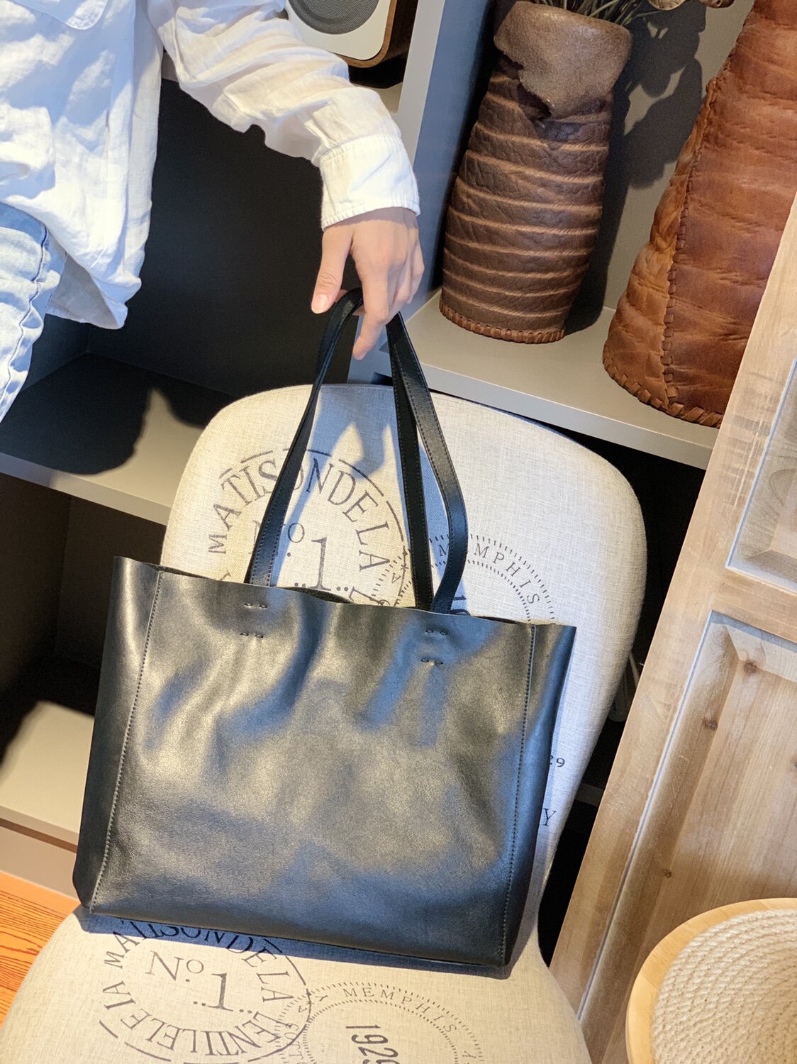 Сумка 复古手工牛皮购物袋女包单肩手提简约大容量子母包托特包通勤大包 Сумка 复古手工牛皮购物袋女包单肩手提简约大容量子母包托特包通勤大包