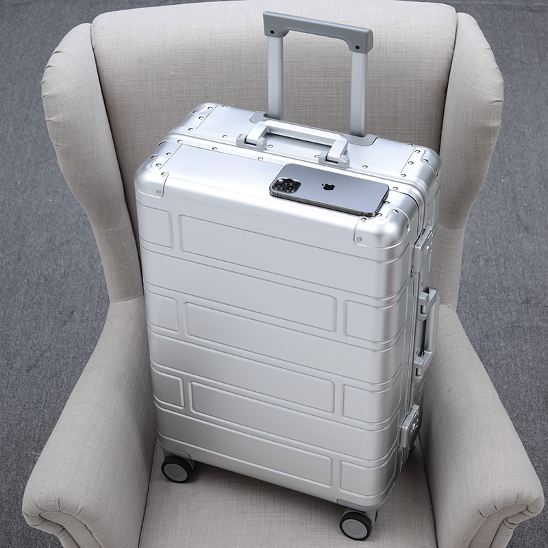 New Chinese style aluminum-magnesium alloy trolley suitcase universal wheel men and women 20 24 inch ins net red suitcase