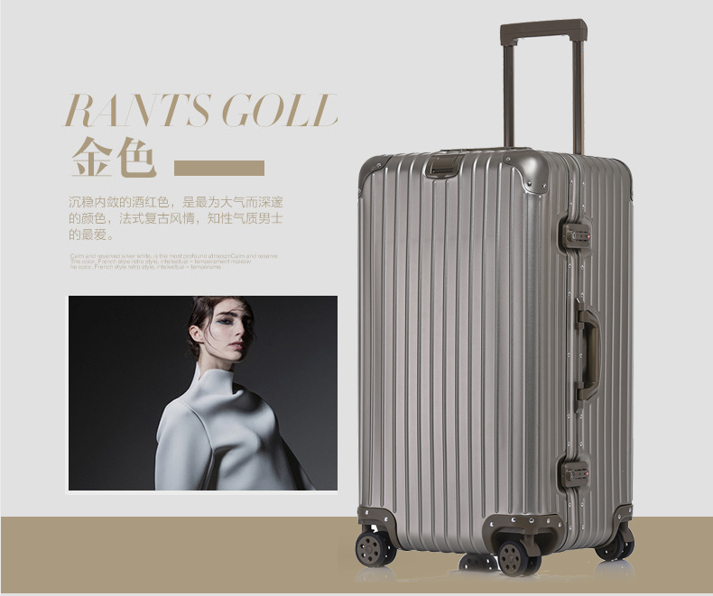 Siêu lớn hợp kim nhôm magiê xe đẩy trường hợp bánh xe phổ quát 30 inch nam và nữ hành lý 26 vali hộp cứng 32 inch vali kéo chính hãng
