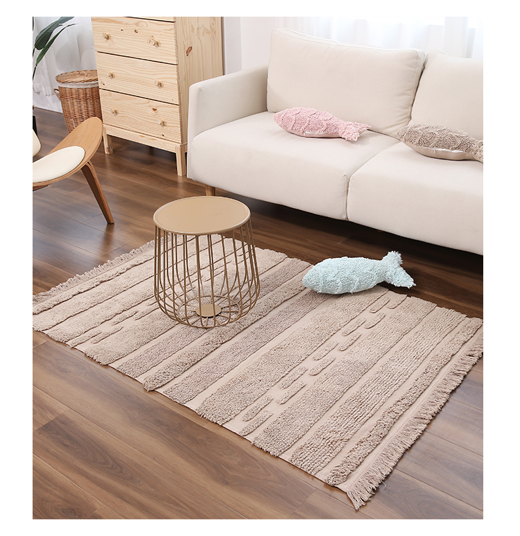 Bắc Âu ins air tua bông thảm phòng khách bàn cà phê mat phòng ngủ đầu giường chăn cloakroom sang trọng pad rửa - Thảm thảm lót sàn