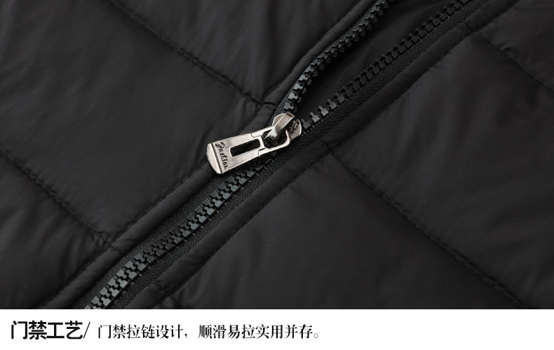 Мужской легкий и тонкий короткий ультратонкий пуховик, куртка, плащ, для среднего возраста, большой размер Others / Other 