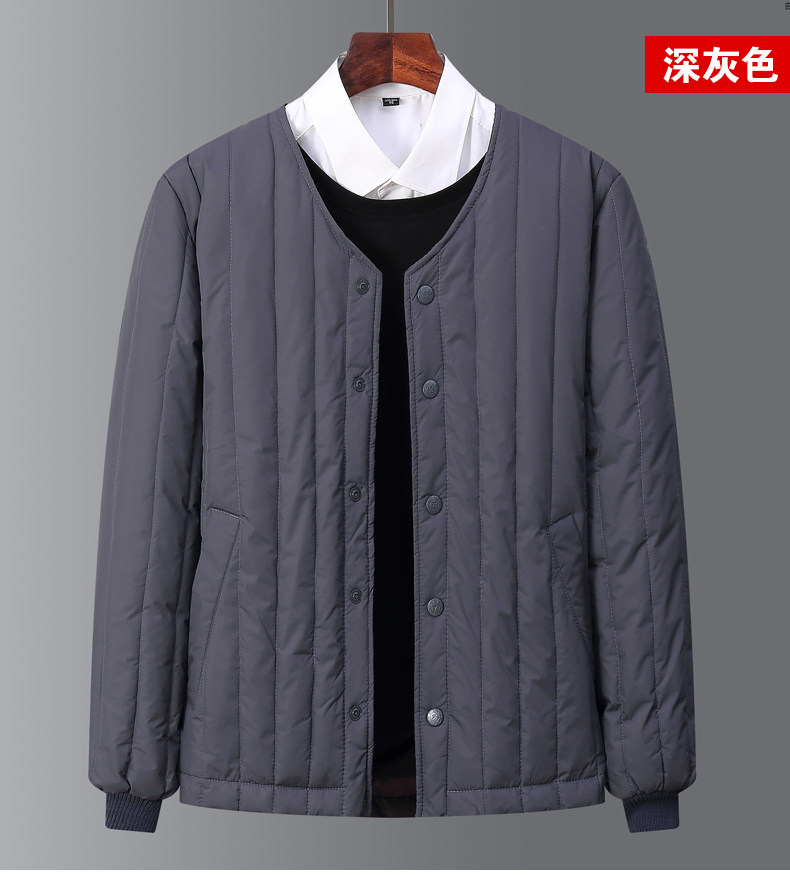 Утепленный пуховик для пожилых людей, комплект, для среднего возраста, V-образный вырез, большой размер Dream XI Jie 