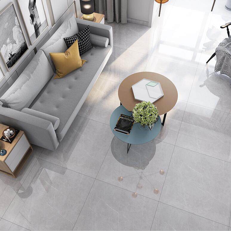 Guangdong Foshan thickened negative ion whole body marble tile 800x800 living room floor tile wear-resistant gray floor