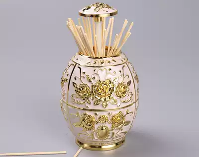 European toothpick box hand pressure automatic hotel fashion toothpick tube Teahouse KTV creative press toothpick Cup