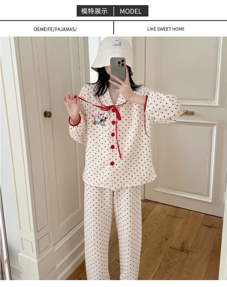 春秋冬季带胸垫加厚空气棉月子服免穿内衣夹层孕妇睡衣带帽子套装 — 15