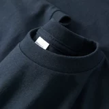 Высококачественный Синьцзян Коттон!Футболка с темно-синим 250 г тяжелой сплошной сплошной рубаш