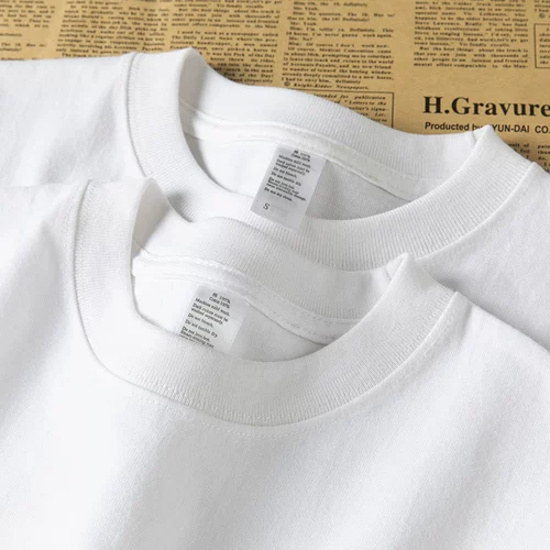 Специальное предложение благосостояния!Повышение репутации!270 г плотная однотонная футболка из чистого хлопка с круглым вырезом и короткими рукавами, однотонный простой топ