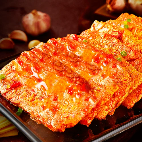 甜饵 _ Хандер разрывает мясо соевое белок сушеный бобовый, привязанный к детскому детству, пряные барьерные барьерные сетка сетка красные закуски и повседневную еду