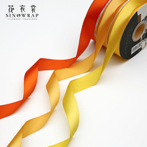 Flowers 50 yards 2 5cm polyester ribbon flower packaging plain color ribbon DIY gift handmade material ribbon