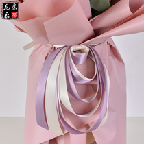hua yi shang plain ribbon 2 5cm in South Korea Flowers bouquet packaging solid color ribbon DIY handmade materials