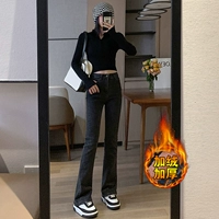 Дымовые серые (плюс бархатный) брюки