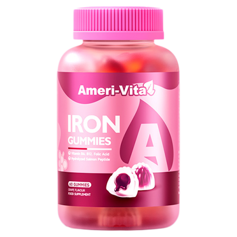 Yameiweita Iron Supplement Gummies for Women, Pregnant Women, Children with Iron Deficiency and Anemia, Girls' Iron Supplement, Official Authentic Store