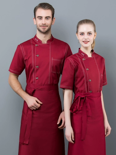 Рабочая одежда шеф-повара столовой с коротки