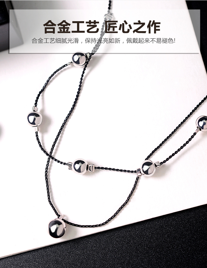 Dây đen đính hạt vòng chân nữ phiên bản Hàn Quốc của nữ sinh đơn giản Sen trang sức gợi cảm bạn gái hoang dã đôi chân đeo vòng chân vòng chân cá chép nữ