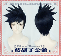 (Blue Beard) Hades Hades Hades Zagroos blue black hair-haired cos wig