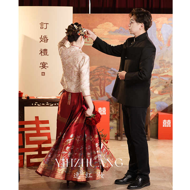 Evening dress, set, elegant advanced summer wedding dress, Chinese style, high-quality style Evening dress, set, elegant advanced summer wedding dress, Chinese style, high-quality style
