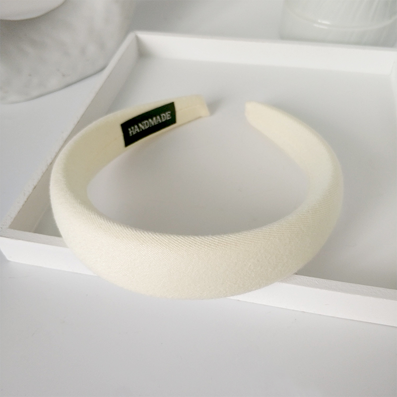 images 4:Net red fashion thick sponge hair hoop female in autumn out of wide-brim French color head hoop card skull top increased hair accessories
