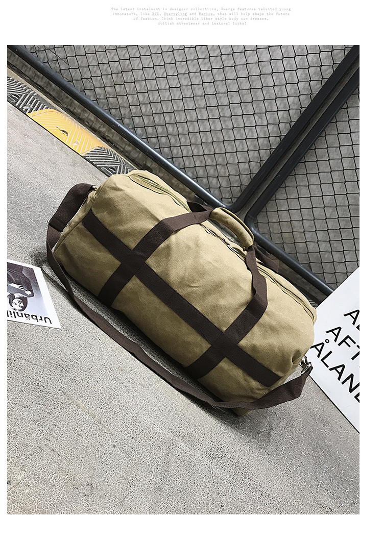Aiqi công suất lớn túi duffel túi xách tay du lịch túi vải nam vai túi du lịch túi chờ nữ túi hành lý Hàn Quốc - Túi du lịch túi xách du lịch