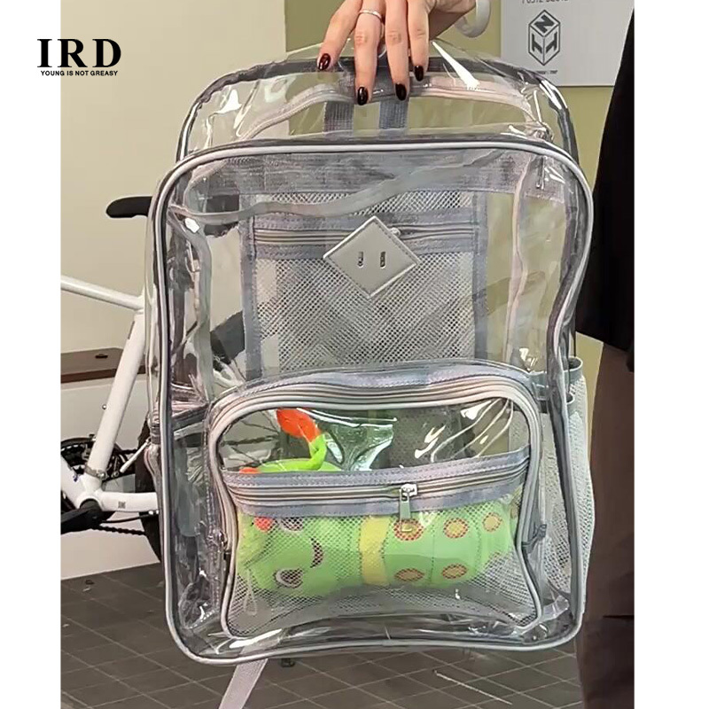 Transparent Jelly Bag for Male High School Students, Large Capacity Pvc Backpack, Women's 2026 New Fashion Waterproof Backpack
