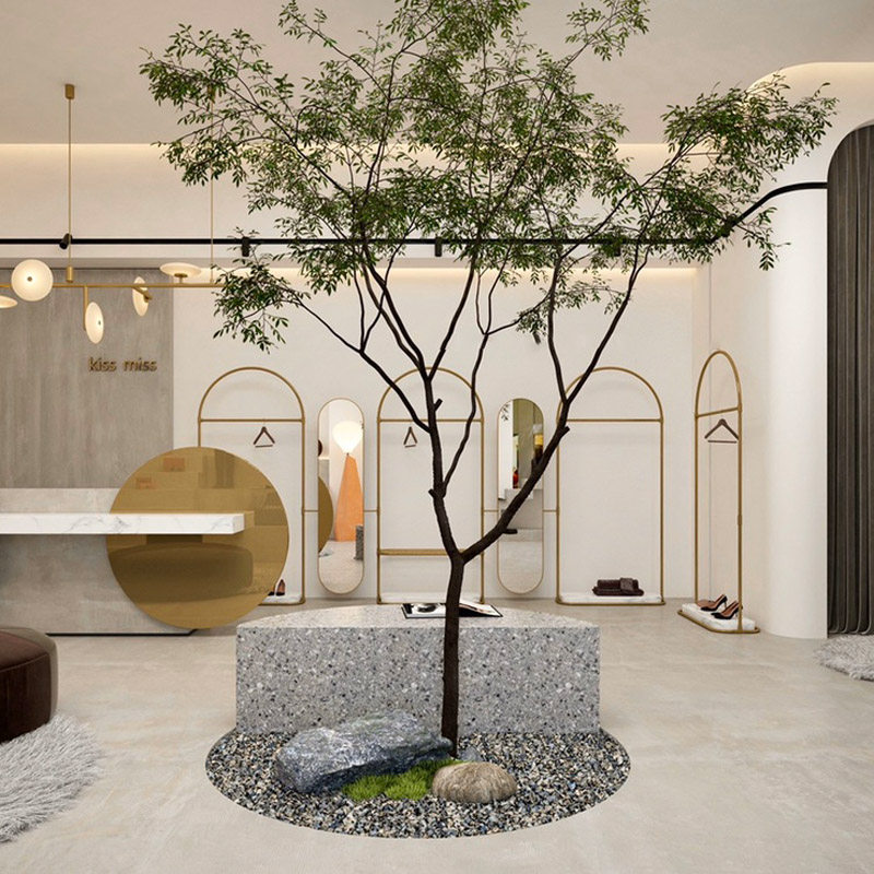 Simulation Plant Decoration Landing Fake Tree Emulation Tree Clothing Store Hotel Clubhouse Green Planting Landscape Swing Piece Matching Design
