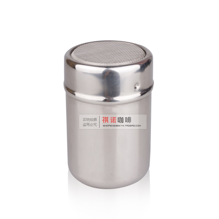 Koonan stainless steel powder spreader powder spreader powder pot fine mesh type barrel jade cinnamon powder cocoa powder