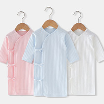 Xiaoyao sheep newborn baby and robe summer bathrobe class A foreign trade climbing suit 0-3 full moon baby belly anti kicking robe