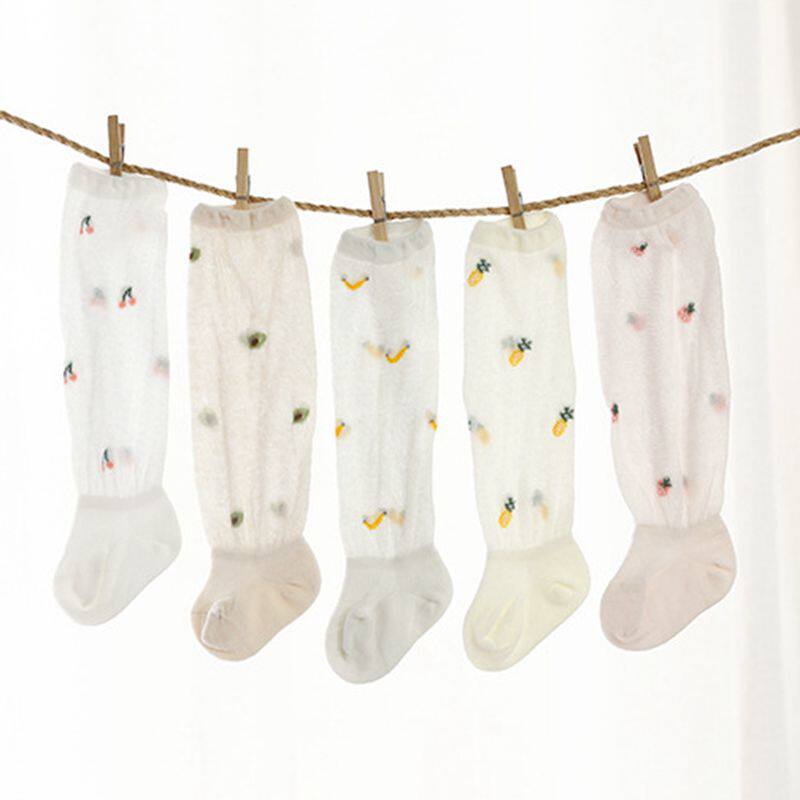 Baby socks Summer slim Knee Socks High Cylinder 01-3 Year Old Baby Boy Breathable Anti-mosquito Socks Loose Mouth Long Barrel Socks