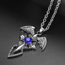 Ya Mengti Korean personality cross necklace male student pendant couple student domineering social necklace male brother