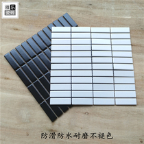 Ceramic Mosaic Bar Tile Finger Brick Rectangular White Matt Bathroom Toilet Kitchen Wall Sticker Anti Slip