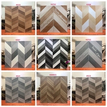 Nordic herringbone mosaic light imitation ancient brick imitation wood grain fish bone veins tile grey anti-slip floor tiles 600x600 rhomboid