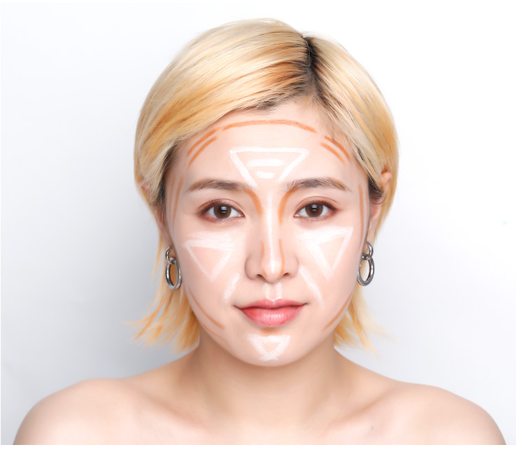 OAC ánh sáng và trẻ hóa bóng mặt phấn má hồng bóng cao ba màu sửa chữa năng lực trang điểm món ăn nghiền mặt V bột mặt - Bộ sưu tập trang điểm má hồng apieu