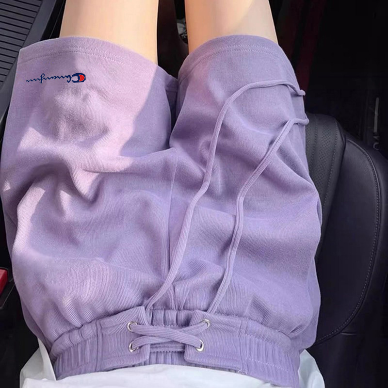 Japanese Style Champion Shorts for Women, Summer Embroidered Loose Casual Drawstring Tie Sports Shorts, Five-Point Pants, Wide-Leg Pants Japanese Style Champion Shorts for Women, Summer Embroidered Loose Casual Drawstring Tie Sports Shorts, Five-Point Pants, Wide-Leg Pants