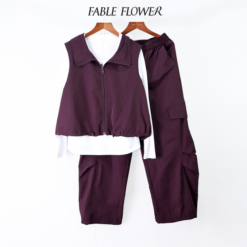 L26G3016 Authentic 2026 Autumn New Women's Fashion Long Sleeve Top, Vest, and Pants Three-Piece Set L26G3016 Authentic 2026 Autumn New Women's Fashion Long Sleeve Top, Vest, and Pants Three-Piece Set