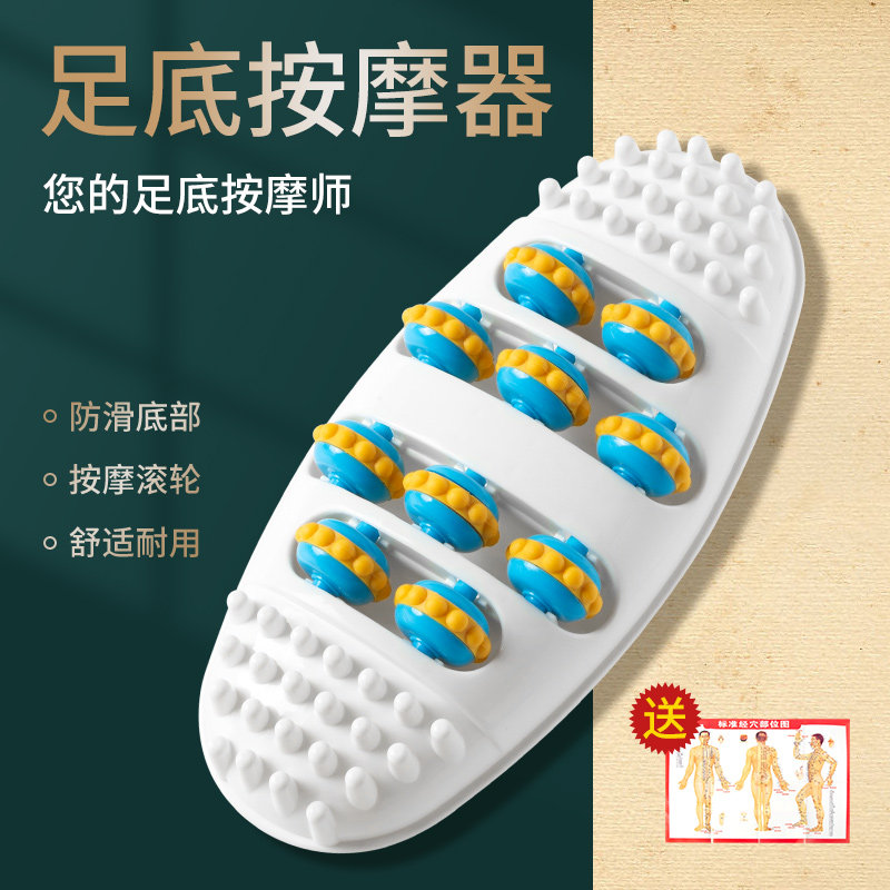 Plantar Massager Home Reflexology for Sole Stimulation Knead Acupoints Foot foot roller Foot Footed Finger Press by foot Divine Instrumental
