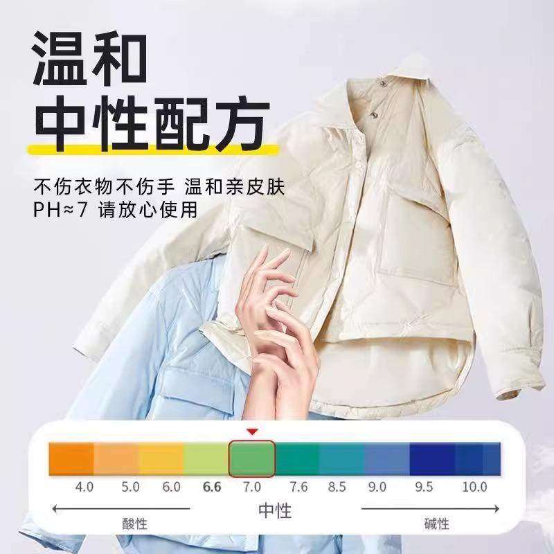 Down Jacket Dry Cleaning Agent, No-Wash Cleaning Brush, Clothing Stain Removal Wipes, Multi-Functional Dry Cleaning Brush All-In-One