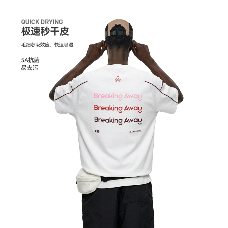 Iocss Terra Sports Quick-Drying Short-Sleeved T-Shirt for Men 5A Antibacterial Summer American Hasselblad Line Loose Couple Thin Style