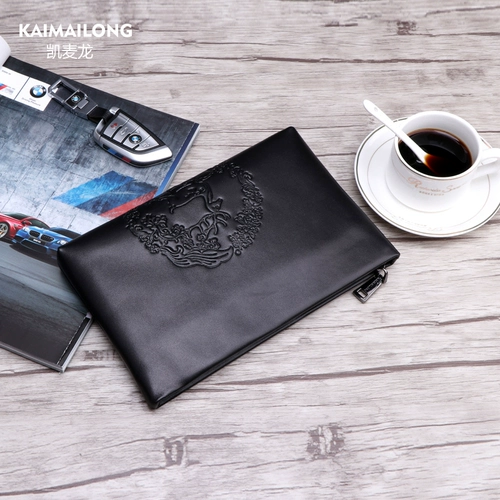 凯麦龙 Сумка с петлей на руку, кожаная маленькая сумка клатч для отдыха, в корейском стиле, из натуральной кожи