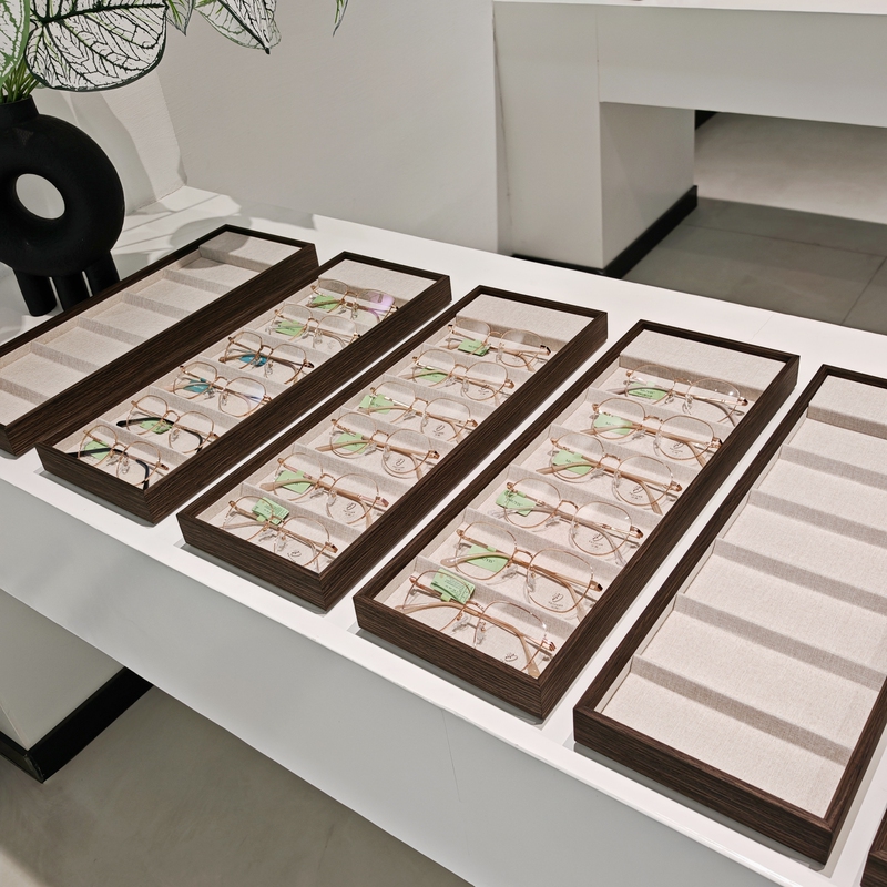 Glasses Display Tray, High-Quality Sunglasses Display Stand, Props, Sunglasses Box, Storage Box, Walnut Color Display Box Glasses Display Tray, High-Quality Sunglasses Display Stand, Props, Sunglasses Box, Storage Box, Walnut Color Display Box