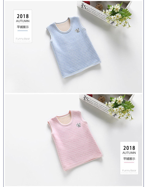 Áo vest trẻ em cotton ấm cho bé gái áo trùm đầu bé gái cộng với áo nhung vai bé trai dày quần áo mùa thu đông áo gile thu đông bé gái