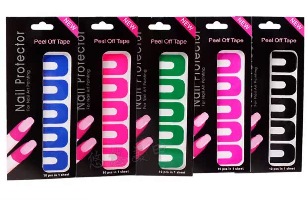 Nail mới dụng cụ cung cấp Sơn móng tay chống tràn dầu Bảo vệ sức khỏe và môi trường Miếng dán chống tràn cao su móng tay tự dính - Công cụ Nail bộ dụng cụ lấy khóe móng chân
