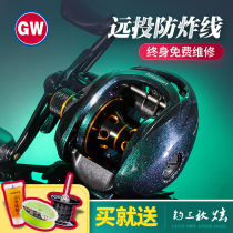 Guangwei small yellow wheel colorful color color dragon paint water drop wheel throwing black mouth Makou Road Asian fishing fishing wheel