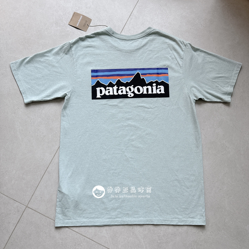Patagonia P-6 Logo Men's Spring and Summer Cotton-Polyester Blend Short-Sleeved Trendy T-Shirt 38504