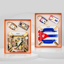 Lubinski Lubinski cigar accessories set gift box cigar cutter lighter ashtray gift