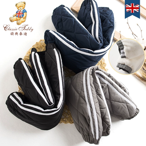 Детские флисовые утепленные демисезонные штаны для мальчиков, высокая талия