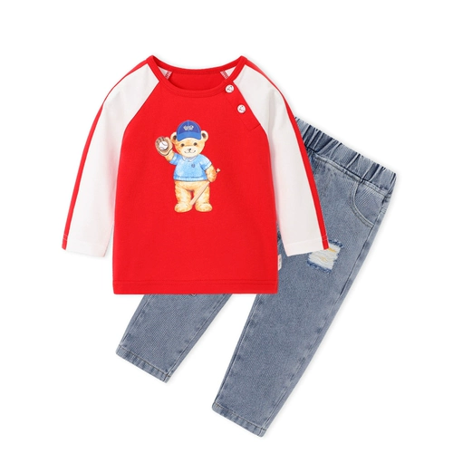 Осенний детский комплект для мальчиков для отдыха, коллекция 2021, в западном стиле, детская одежда