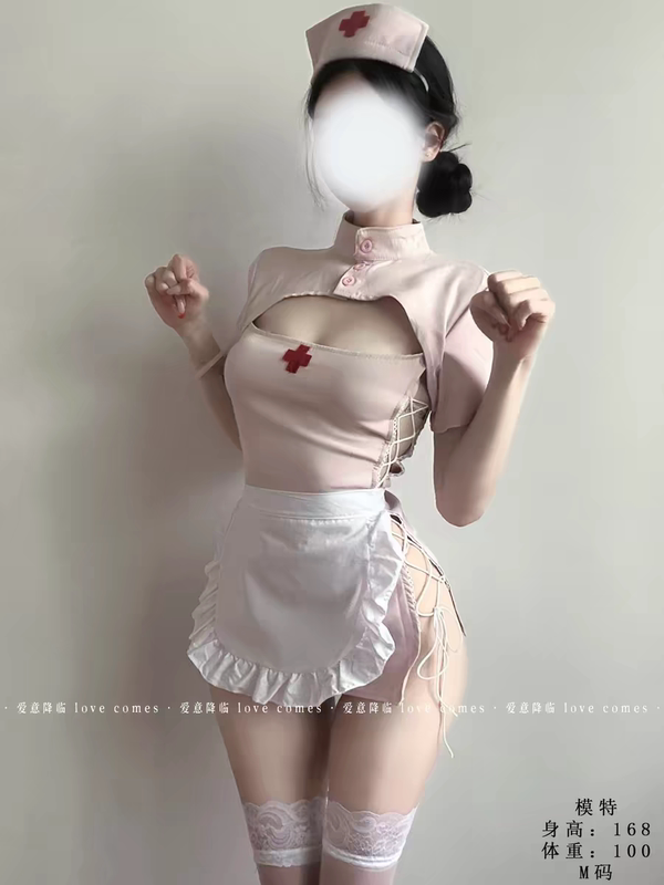 Halloween Nurse Costume Pure Desire Sexy Nightgown Cosplay Uniform Qqny Lingerie Fun Sleepwear Home Wear Outfit