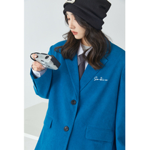 UBUIE Dry Fish Klein Blue Casual Suit Jacket Women Advanced Design Sensation Small CrowdAcademy Wind 100 Hitch Blouse