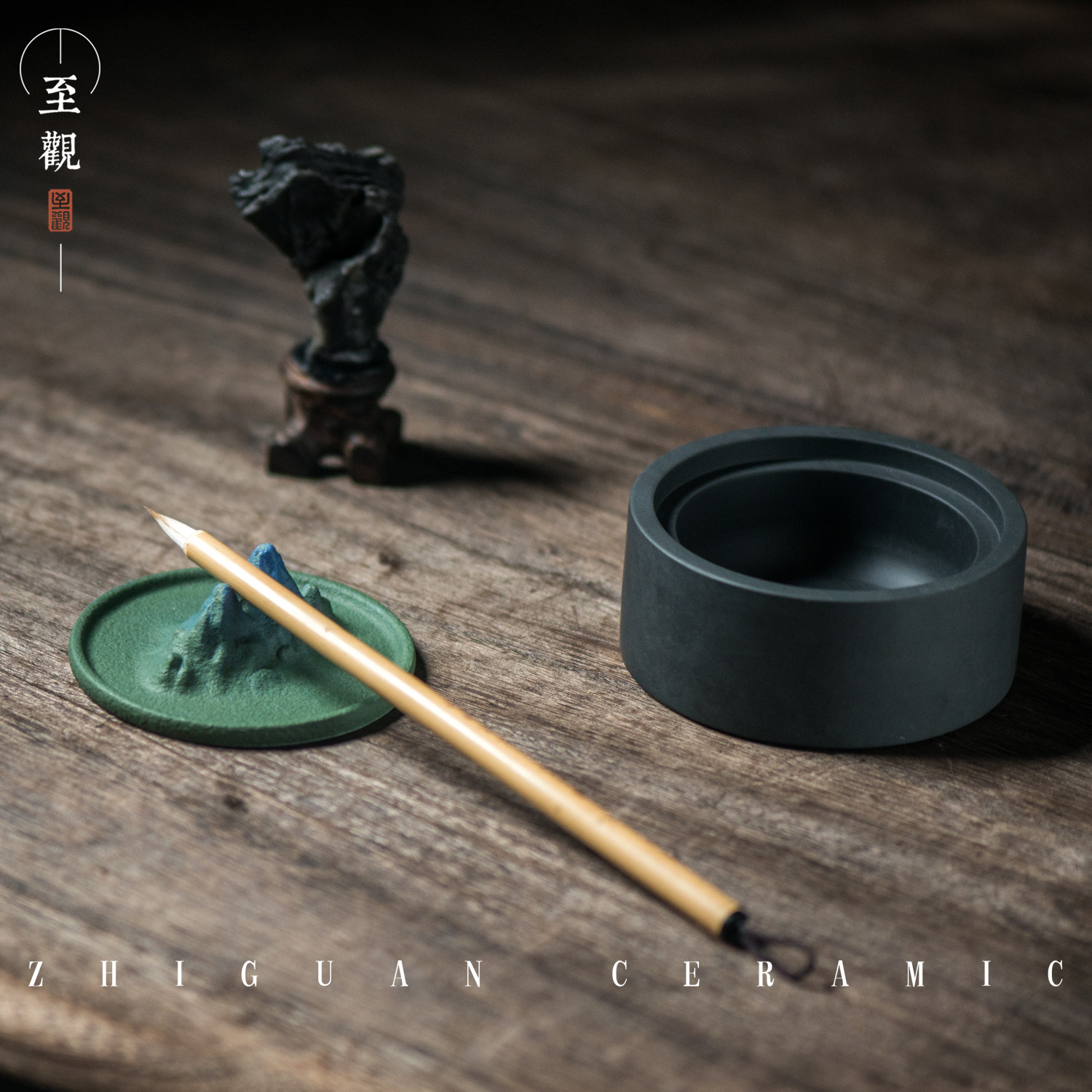 Ink-stone ink-stone ink-stone ink Special with cover upscale ink Juice Grinding Ink Student Moisturizing Small Ink Stone CREATIVE MULTIFUNCTIONAL INK POOL